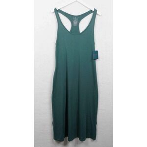TOMMY JOHN Second Skin Racerback Tank Maxi Dress Mallard Green Sz L NWT
